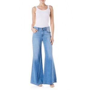 Anthro Level 99 Tyler‎ Twist Wide Leg Flare Jean 27 Boho Hippie Festival